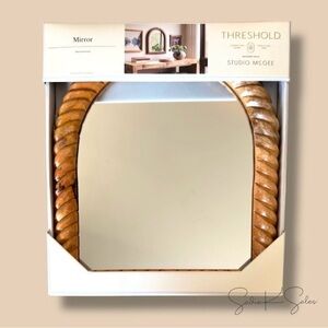 Studio McGee Rope-Frame Arch Mirror - Natural Brown